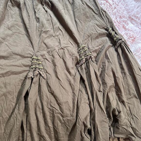 Y2k allison britney brown midi skirt with gorgeous details - Picture 5 of 6